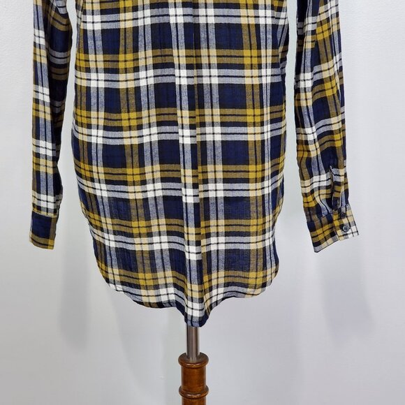 KORI Button Up Plaid Herringbone Casual Western Lightweight Top NEW NWT Size S - Picture 10 of 15